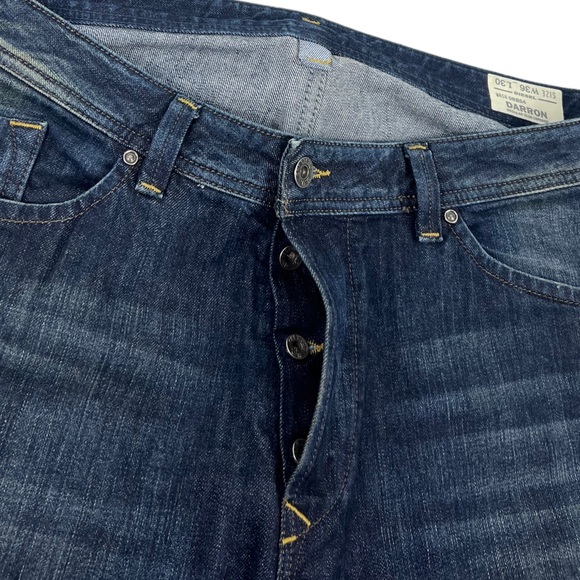 DIESEL Mens 36 X 30 Jeans Darron ORBS4 Regular Slim Tapered Denim Blue Cotton - Picture 11 of 11